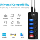 atolla 5-Port USB 3.0 Hub with England Standard Adapter(D2, UK Plug)