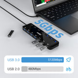 atolla 7-Port USB 3.0 Hub Splitter (GMS-1107U3)