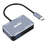 USB C Hub, atolla 5 in 1 Type C Hub with SD and Micro SD Card Reader(C101)