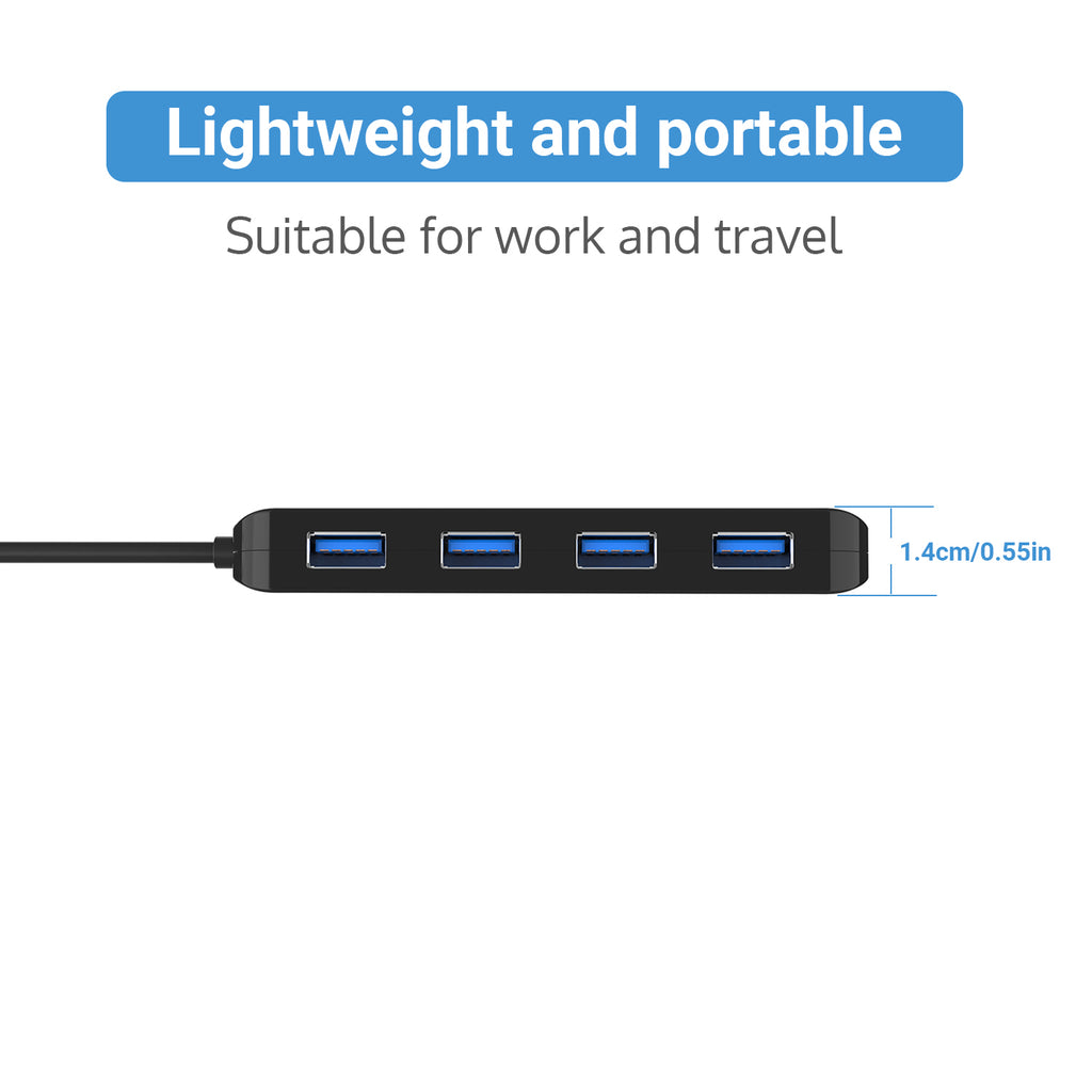 atolla 4 Port USB 3.0 Ultra Slim Data Hub  (GMS-1103U3 60cm)