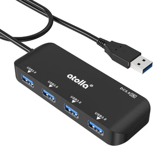 atolla 4-Port USB 3.0 Hub with 2ft Cable, Ultra-Slim Data Expander  (GMS-2103U3)