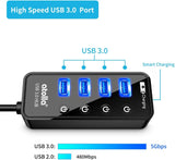 atolla 5-Port Powered USB Hub with European Standard Adapter (CH-204U3)