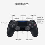 JESWO Wireless Controller for PS4, Compatible with PS4/PS3/PC/Android,  Built-in 600mAh Battery with Dual Vibration/6-Axis, Black