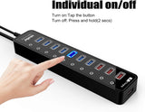 atolla 11-Port Powered USB 3.0 Hub with US Standard Adapter (CH-210U3)