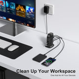 atolla Vertical 7-Port Powered USB 3.0 Hub with US Standard Power Adapter（A607, US Plug）
