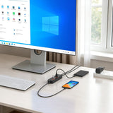 atolla 8-Port USB 3.2/USB C Hub with US standard Powered adapter（CH-207U3.2A, US Plug）
