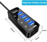 atolla 5-Port Powered USB Hub with European Standard Adapter (CH-204U3)