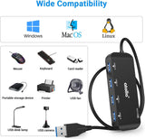 atolla 4-Port USB 3.0 Hub with 2ft Cable, Ultra-Slim Data Expander  (GMS-2103U3)