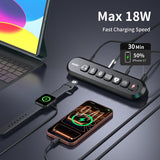 atolla 7-Port Powered USB Hub with US Standard Power Adapter（KR407, US Plug)