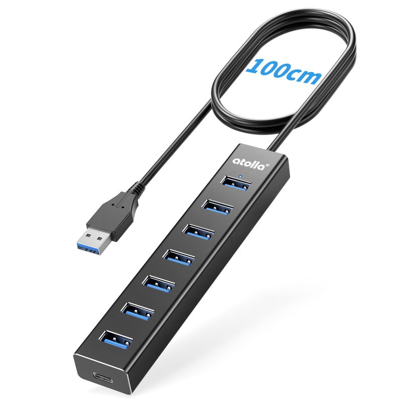 atolla 7 Port USB 3.0 Hub with 100CM Extender Cable（ZH-700）