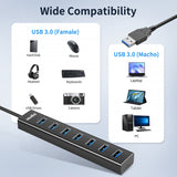 atolla 7 Port USB 3.0 Hub with 100CM Extender Cable（ZH-700）