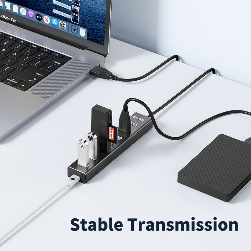 atolla 7 Port USB 3.0 Hub with 100CM Extender Cable（ZH-700）