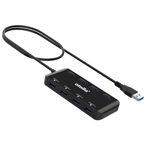 atolla 4 Port USB 3.0 Ultra Slim Data Hub  (GMS-1103U3 60cm)