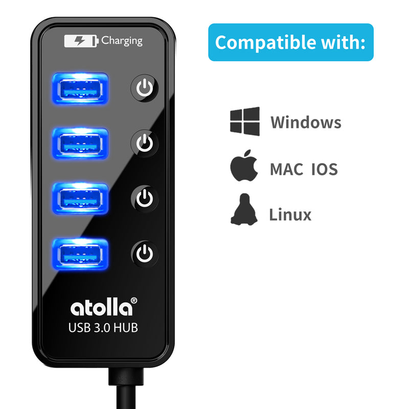  Aceele 5-Port USB 3.0 Hub, Ultra-Slim USB Hub with USB