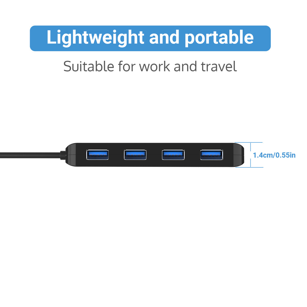  4-Port USB 3.0 Ultra Slim Data Hub, TargetGo USB 2.0