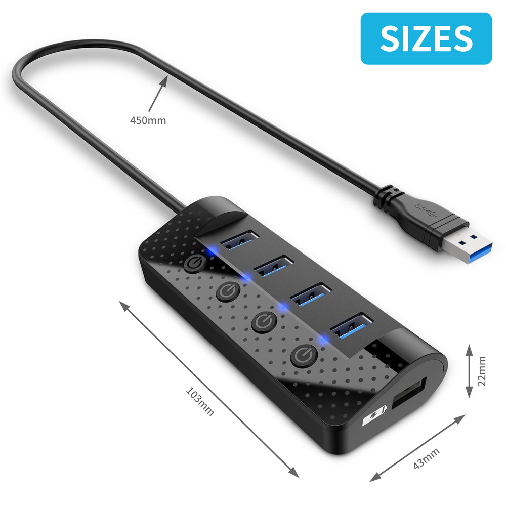 Atolla USB Hub with Power Adapter 4-port (204-WX)